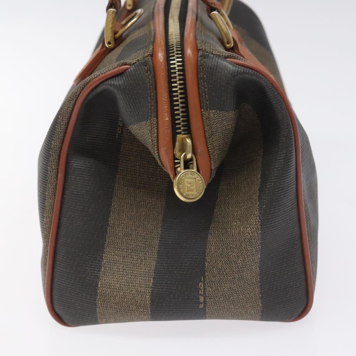 Fendi Pequin Brown Canvas Handbag (Pre-Owned) Size ONE SIZE - 3 Thumbnail