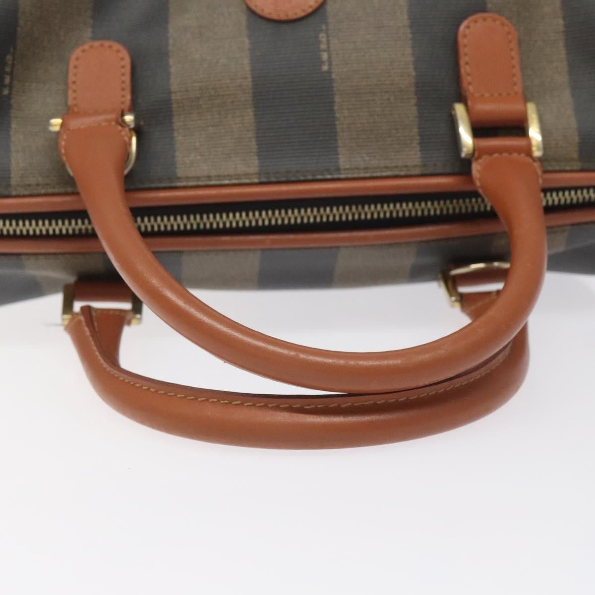 Fendi Pequin Brown Canvas Handbag (Pre-Owned) Size ONE SIZE - 5 Thumbnail