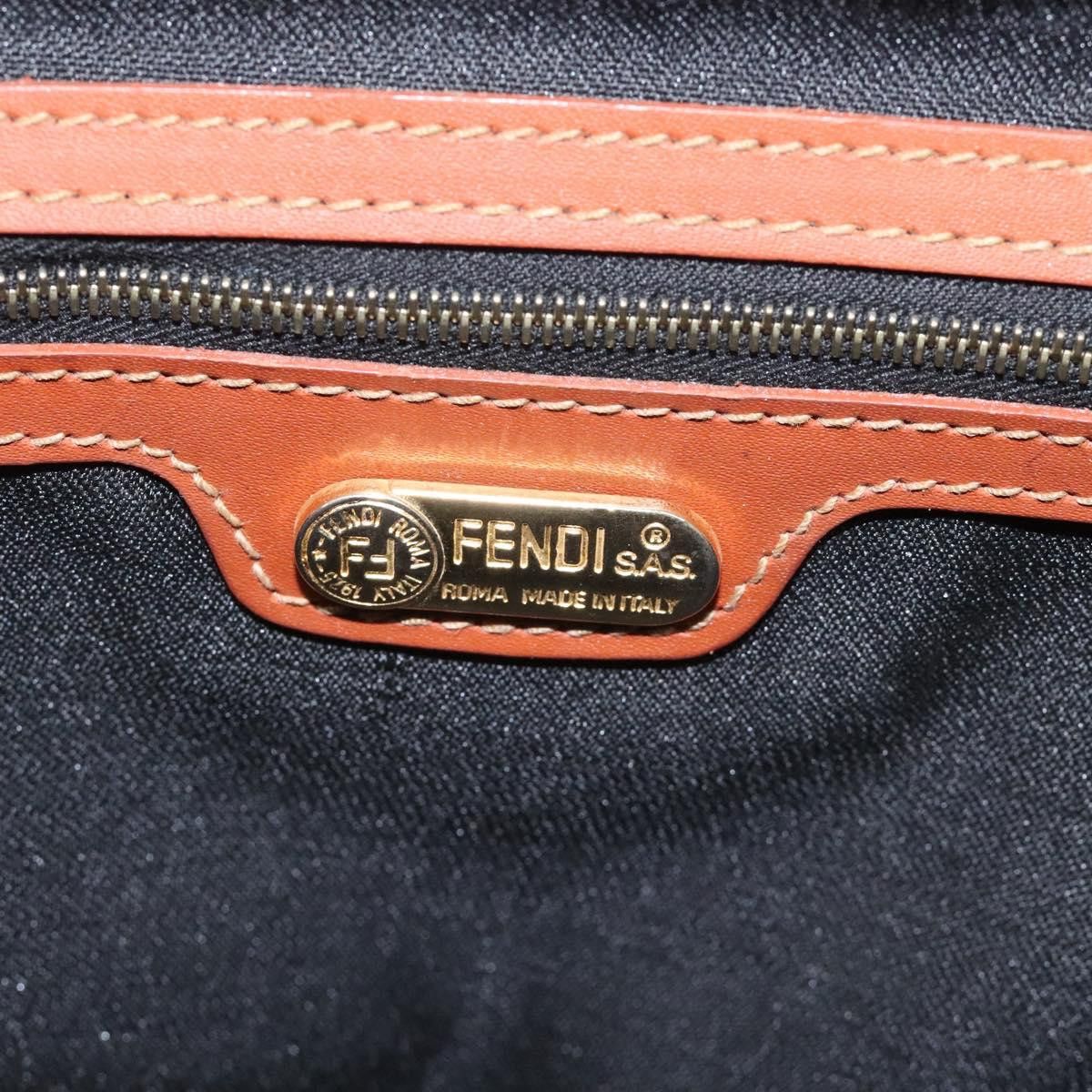 Fendi Pequin Brown Canvas Handbag (Pre-Owned) Size ONE SIZE - 14 Thumbnail