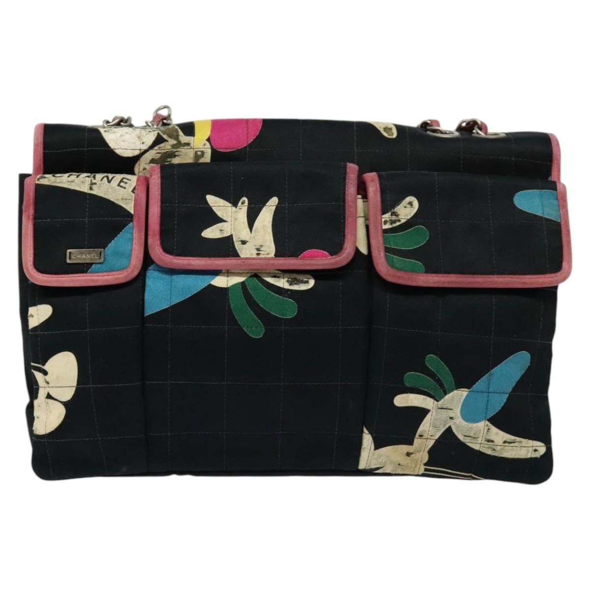 Chanel 2,55 Black Canvas Shoulder Bag (Pre-Owned) Size ONE SIZE - 2 Thumbnail