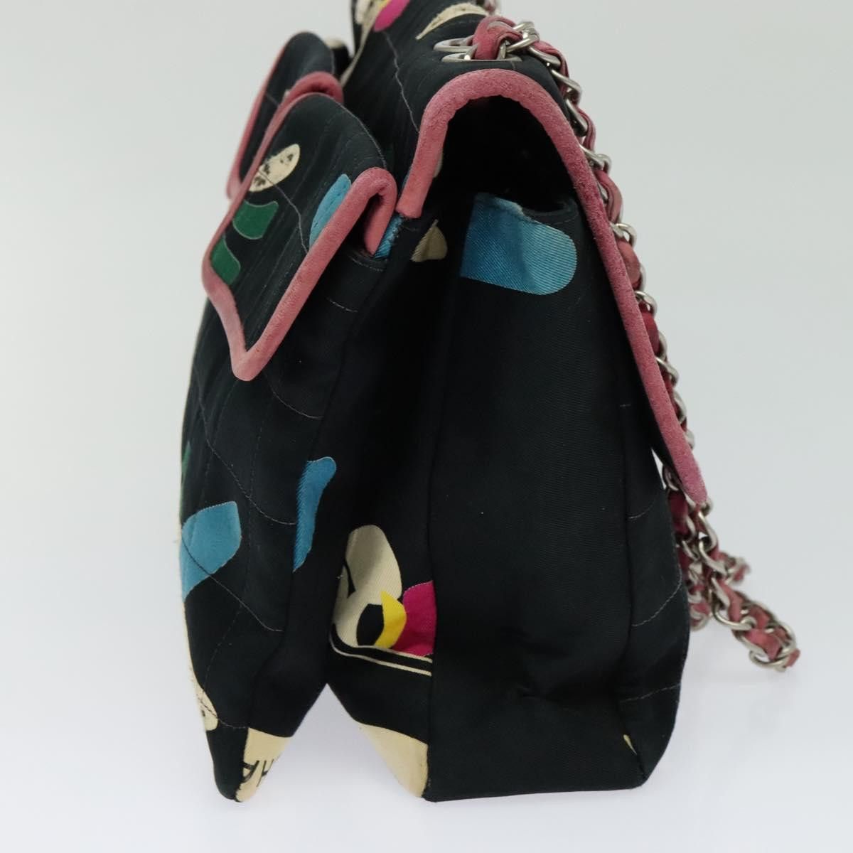 Chanel 2,55 Black Canvas Shoulder Bag (Pre-Owned) Size ONE SIZE - 3 Thumbnail