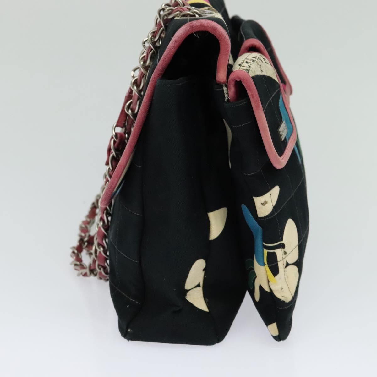 Chanel 2,55 Black Canvas Shoulder Bag (Pre-Owned) Size ONE SIZE - 4 Thumbnail