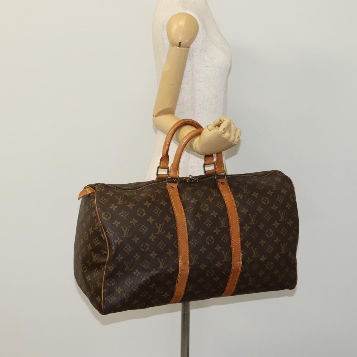 Louis Vuitton Keepall 50 Brown Canvas Travel Bag (Pre-Owned) Size ONE SIZE - 18 Thumbnail