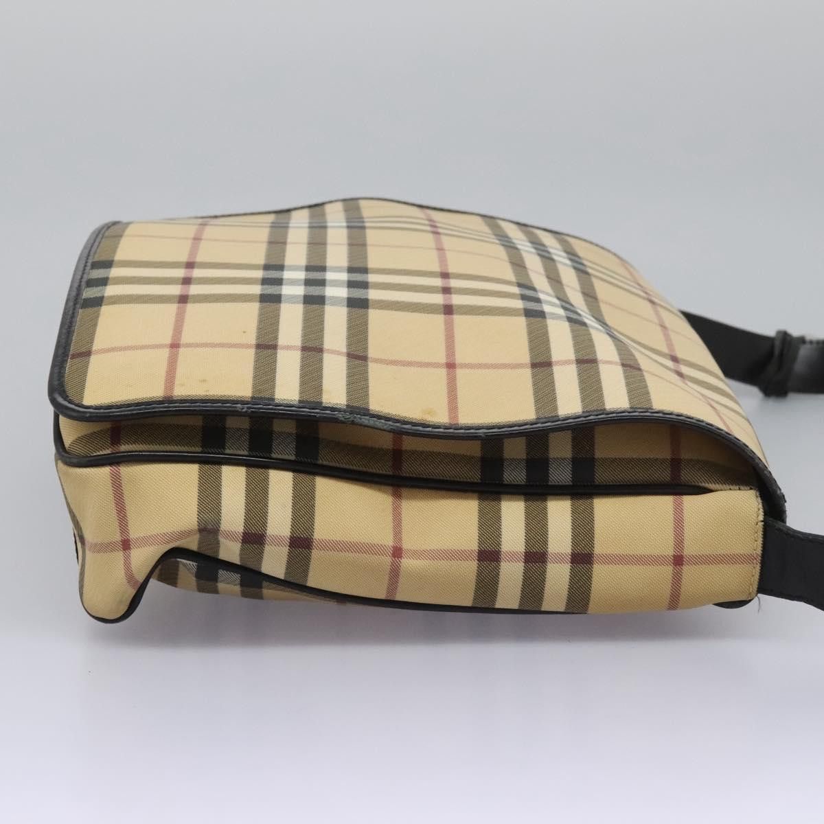 Burberry Nova Check Beige Canvas Shoulder Bag (Pre-Owned) Size ONE SIZE - 4 Thumbnail