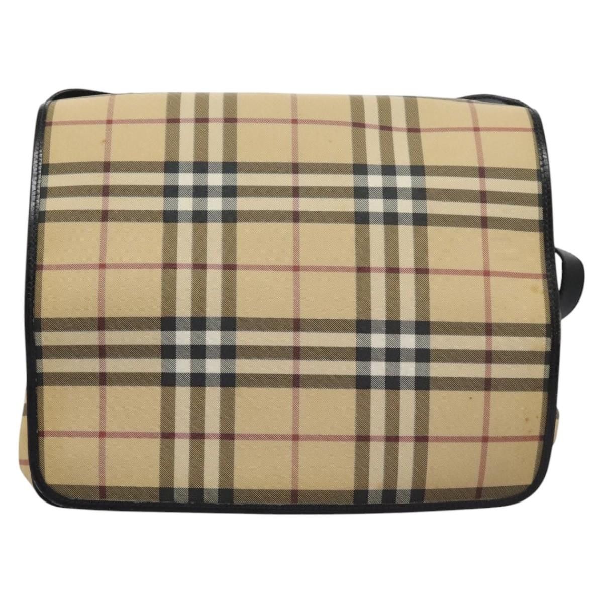 Burberry Nova Check Beige Canvas Shoulder Bag (Pre-Owned) Size ONE SIZE - 14 Thumbnail