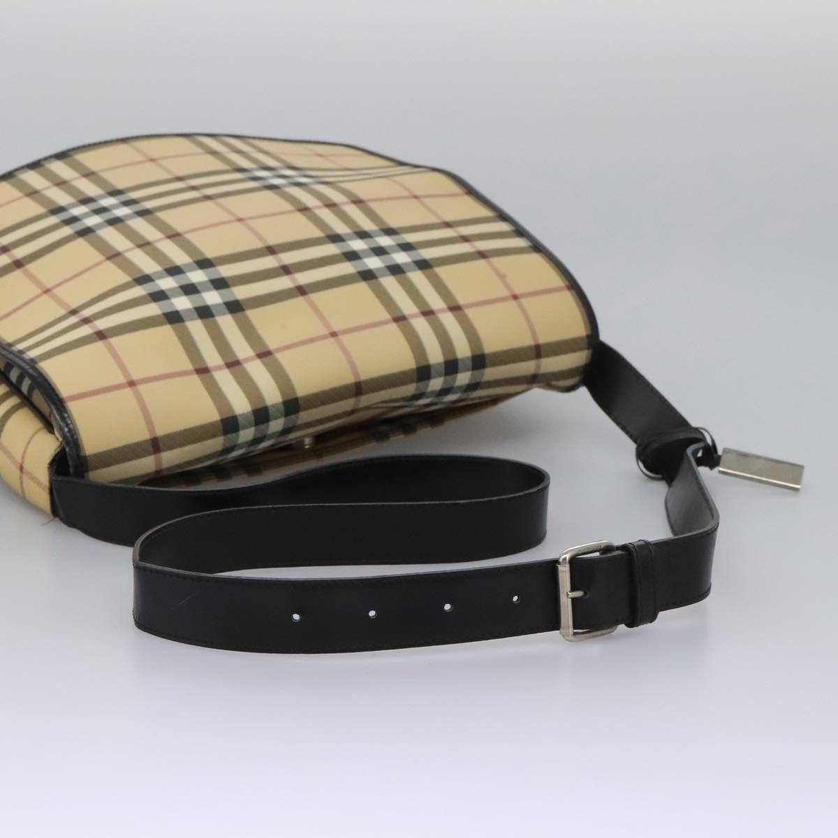 Burberry Nova Check Beige Canvas Shoulder Bag (Pre-Owned) Size ONE SIZE - 5 Thumbnail