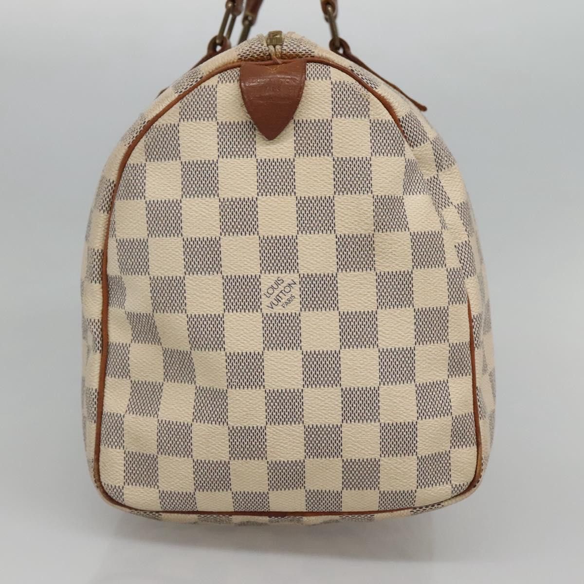 Louis Vuitton Speedy 30 White Canvas Handbag (Pre-Owned) Size ONE SIZE - 3 Thumbnail