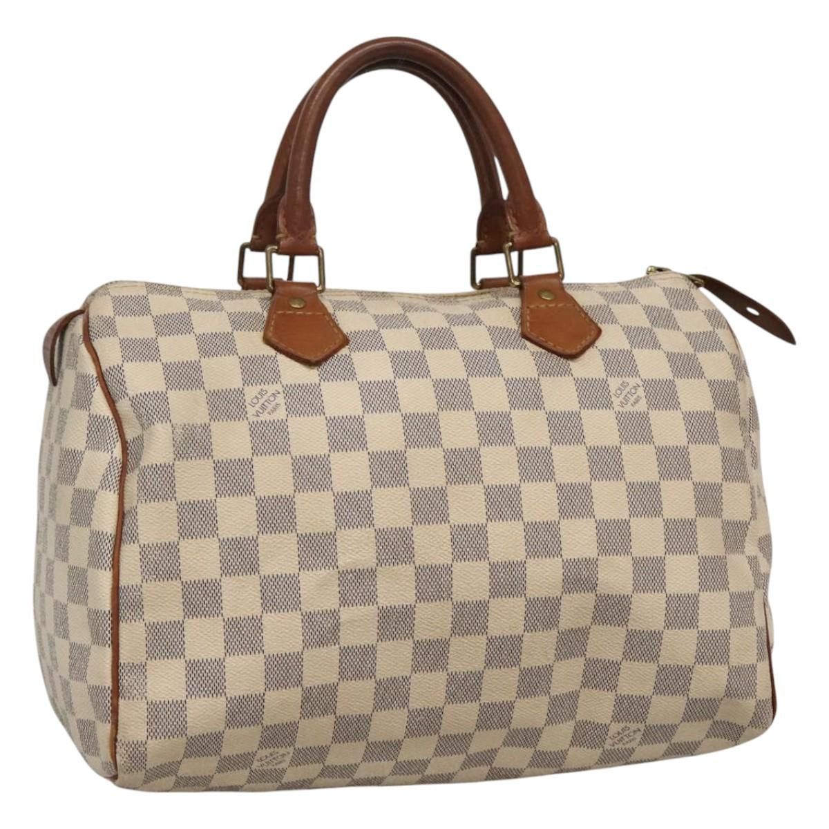Louis Vuitton Speedy 30 White Canvas Handbag (Pre-Owned) Size ONE SIZE - 17 Thumbnail