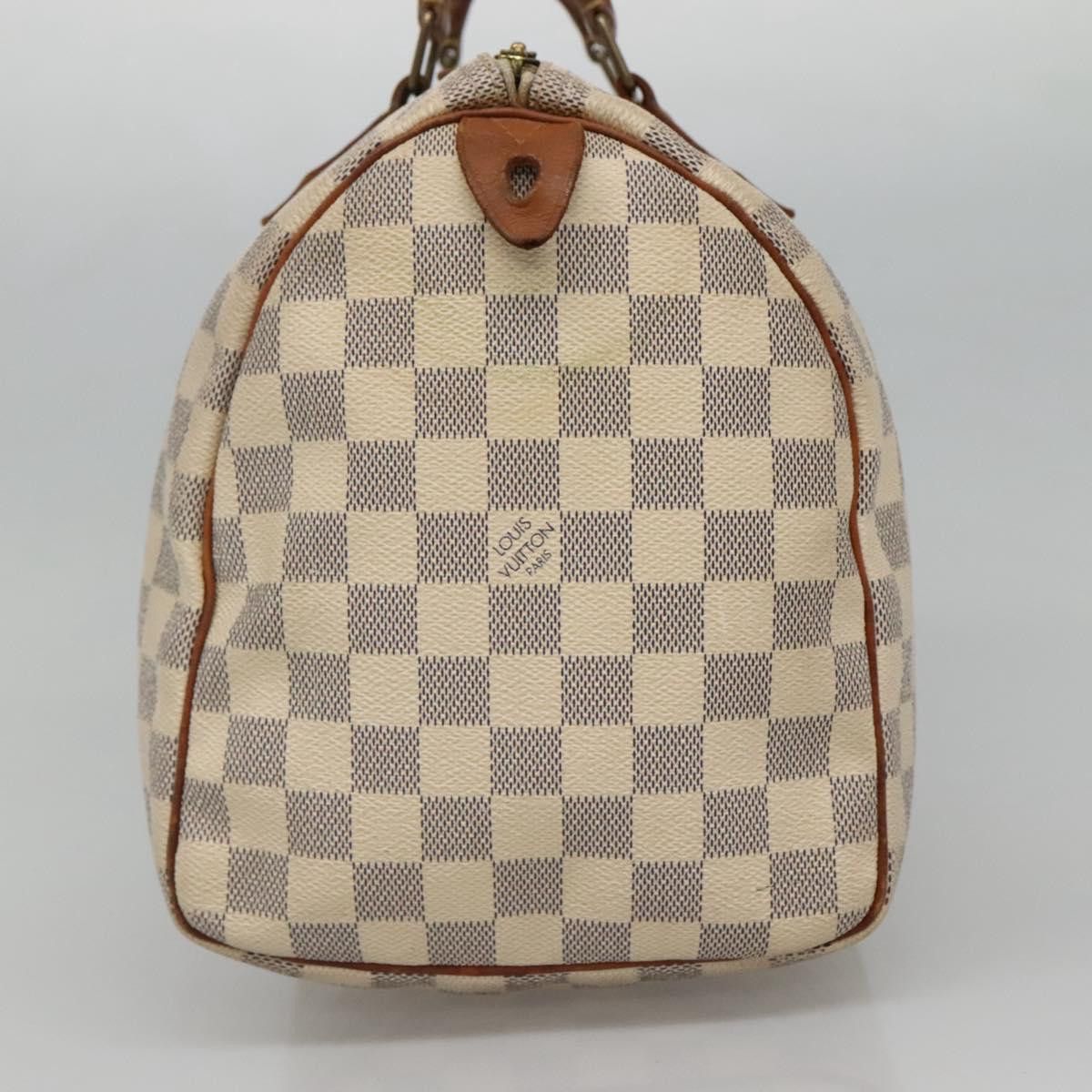Louis Vuitton Speedy 30 White Canvas Handbag (Pre-Owned) Size ONE SIZE - 4 Thumbnail