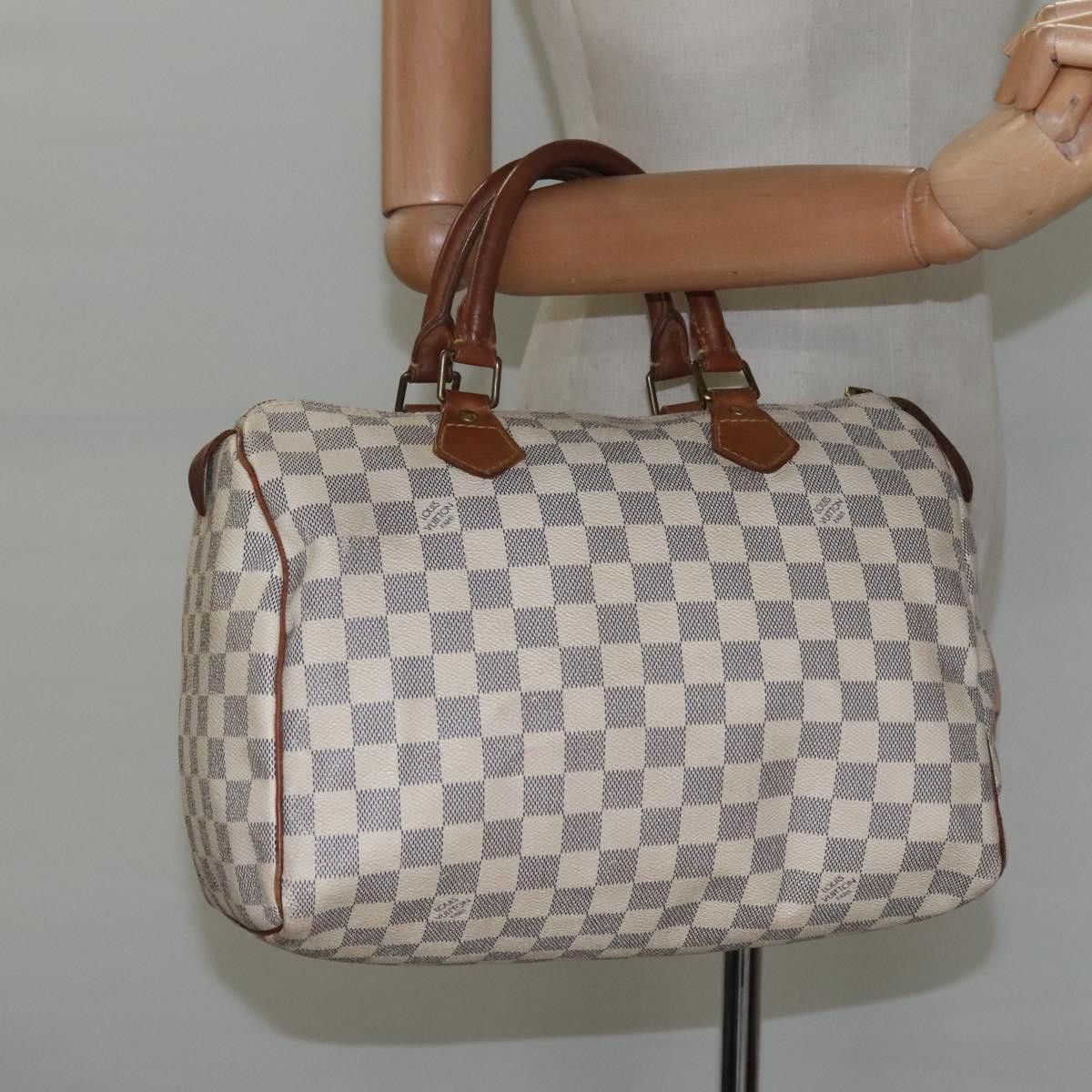 Louis Vuitton Speedy 30 White Canvas Handbag (Pre-Owned) Size ONE SIZE - 16 Thumbnail