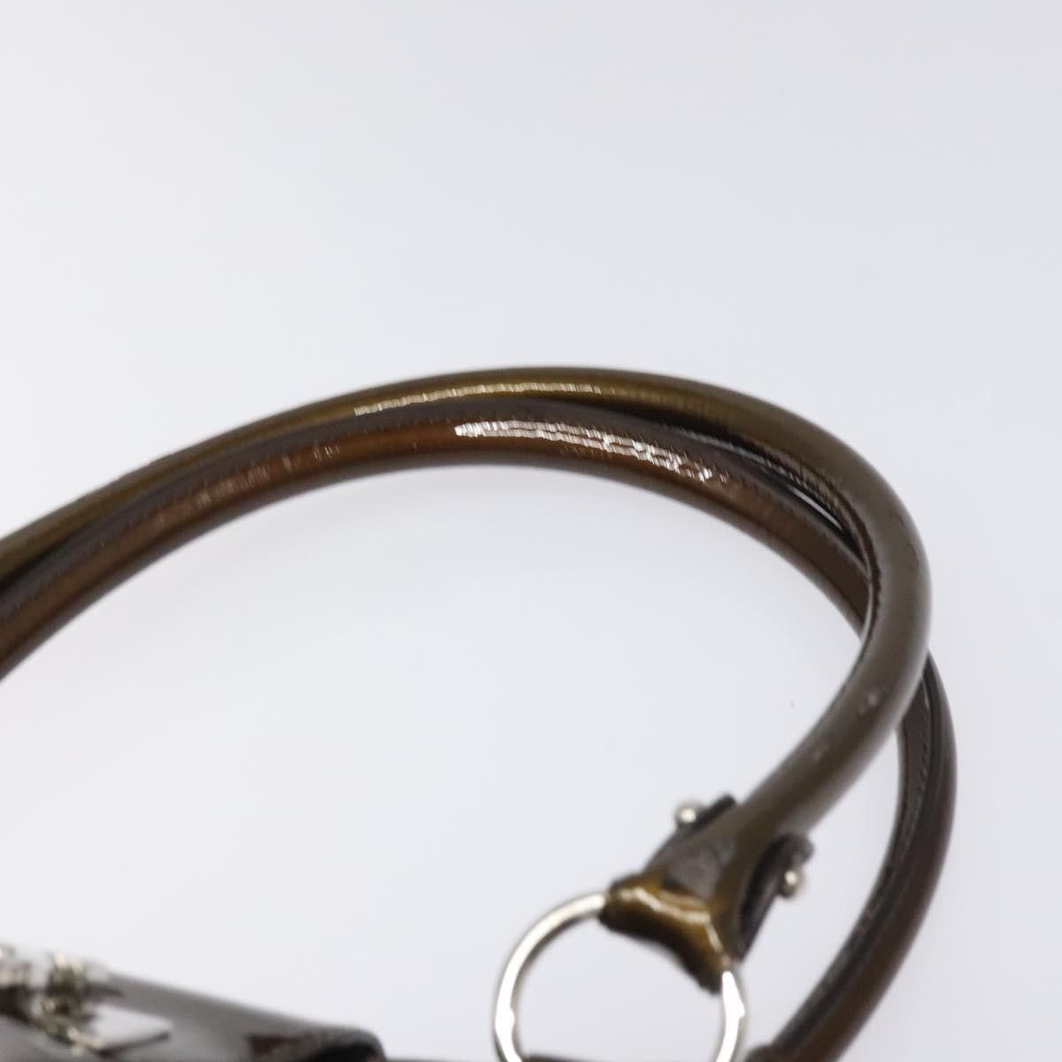 Salvatore Ferragamo Marisa Brown Patent Leather Shoulder Bag (Pre-Owned) Size ONE SIZE - 7 Thumbnail