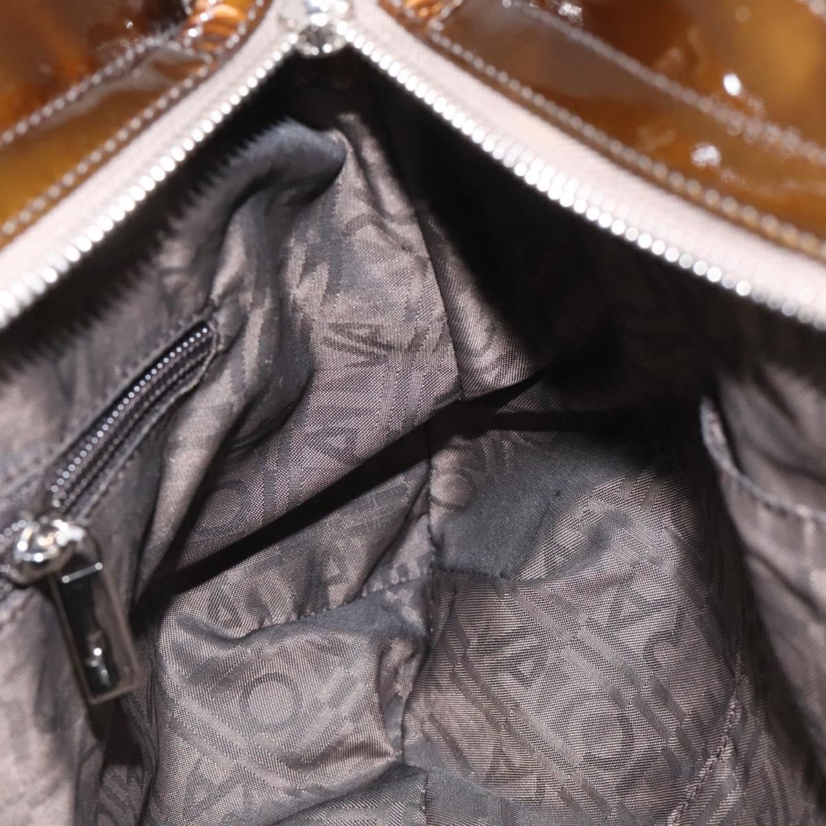 Salvatore Ferragamo Marisa Brown Patent Leather Shoulder Bag (Pre-Owned) Size ONE SIZE - 19 Thumbnail
