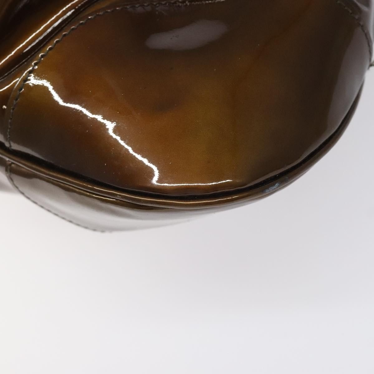 Salvatore Ferragamo Marisa Brown Patent Leather Shoulder Bag (Pre-Owned) Size ONE SIZE - 11 Thumbnail