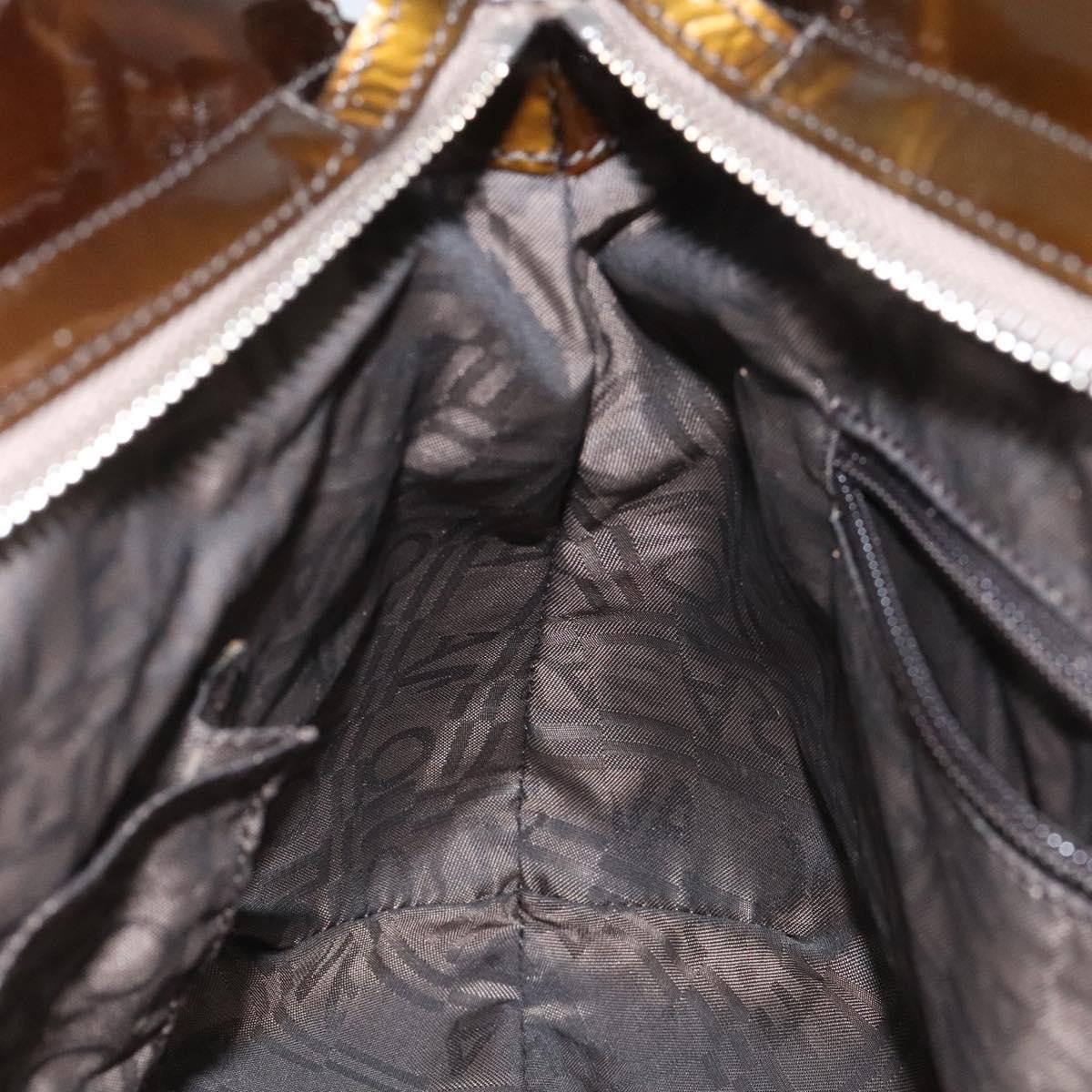 Salvatore Ferragamo Marisa Brown Patent Leather Shoulder Bag (Pre-Owned) Size ONE SIZE - 18 Thumbnail
