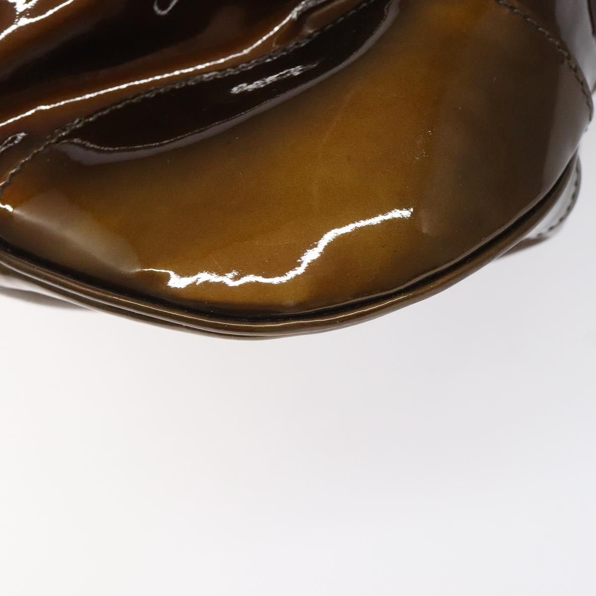 Salvatore Ferragamo Marisa Brown Patent Leather Shoulder Bag (Pre-Owned) Size ONE SIZE - 9 Thumbnail