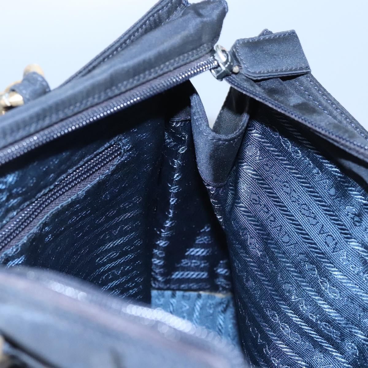 Prada Tessuto Metallo Black Synthetic Handbag (Pre-Owned) Size ONE SIZE - 17 Thumbnail