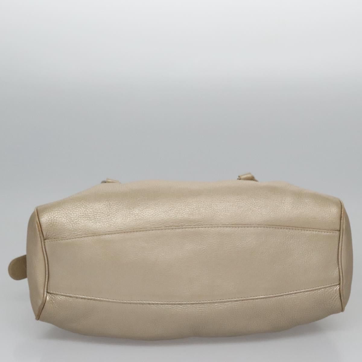 Salvatore Ferragamo Gancini Gold Leather Tote Bag (Pre-Owned) Size ONE SIZE - 6 Thumbnail