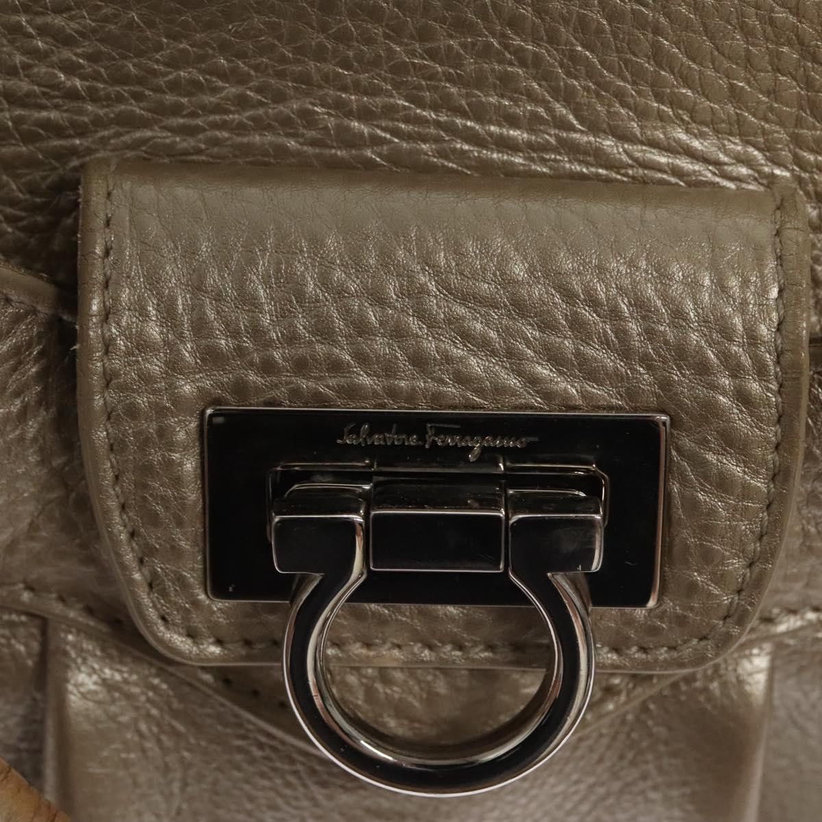 Salvatore Ferragamo Gancini Gold Leather Tote Bag (Pre-Owned) Size ONE SIZE - 8 Thumbnail