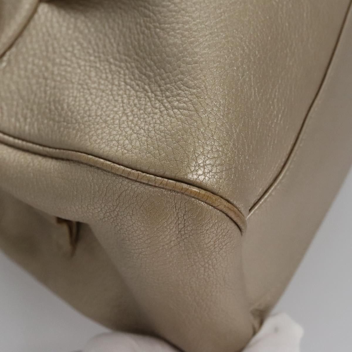 Salvatore Ferragamo Gancini Gold Leather Tote Bag (Pre-Owned) Size ONE SIZE - 7 Thumbnail