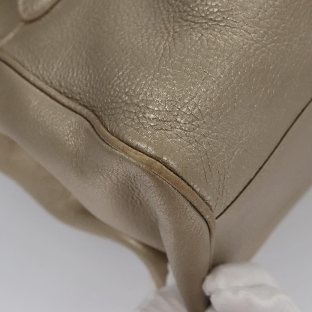 Salvatore Ferragamo Gancini Gold Leather Tote Bag (Pre-Owned) Size ONE SIZE - 19 Thumbnail