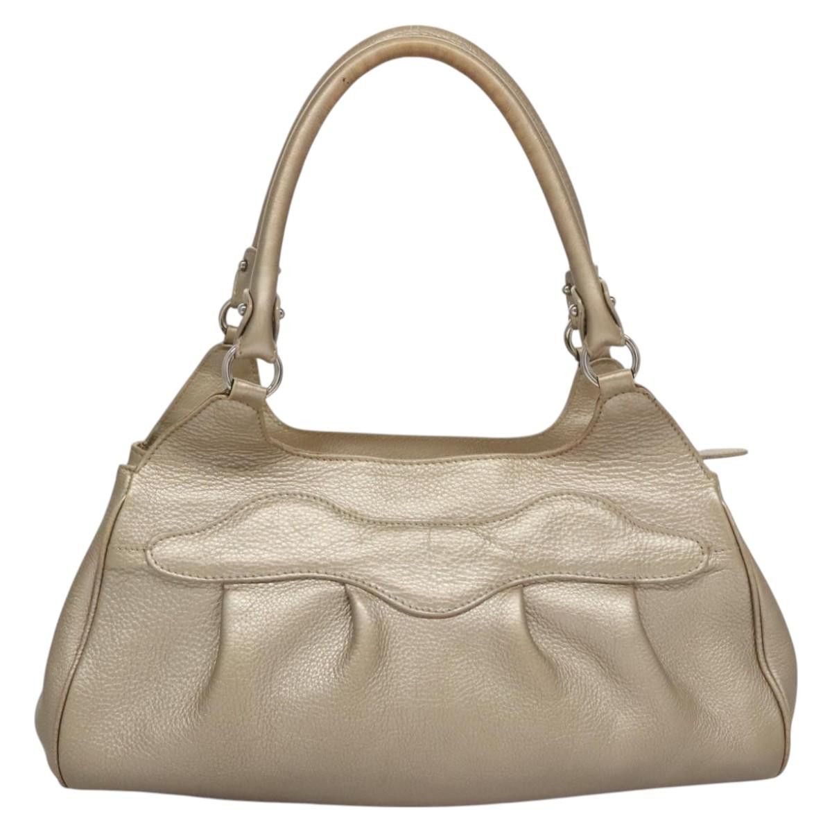 Salvatore Ferragamo Gancini Gold Leather Tote Bag (Pre-Owned) Size ONE SIZE - 2 Thumbnail