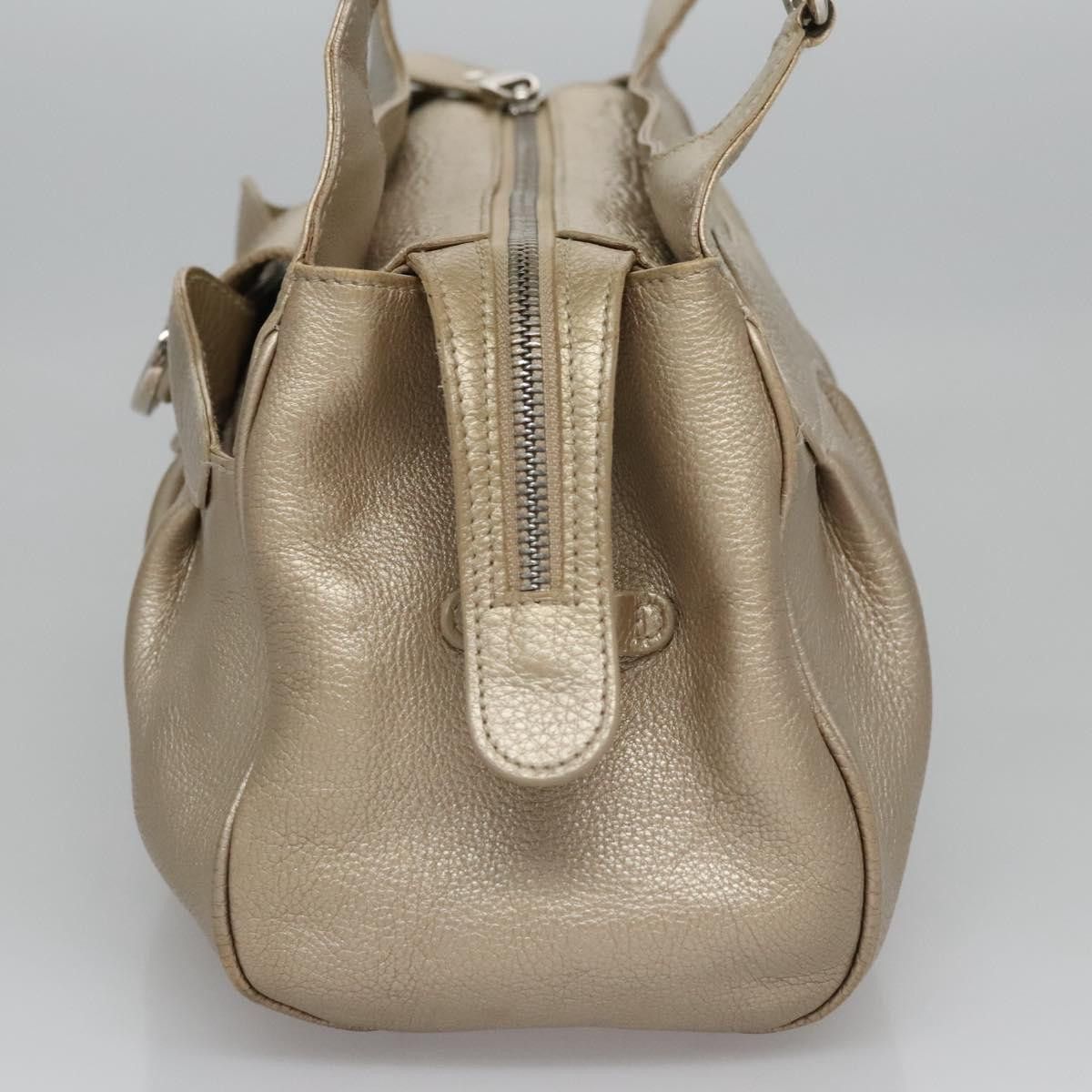 Salvatore Ferragamo Gancini Gold Leather Tote Bag (Pre-Owned) Size ONE SIZE - 3 Thumbnail
