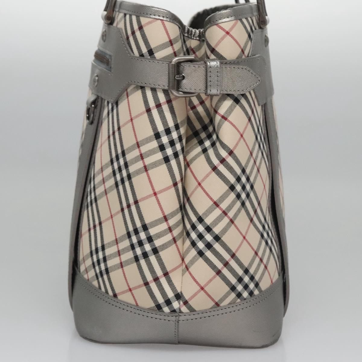 Burberry Nova Check Beige Canvas Tote Bag (Pre-Owned) Size ONE SIZE - 3 Thumbnail