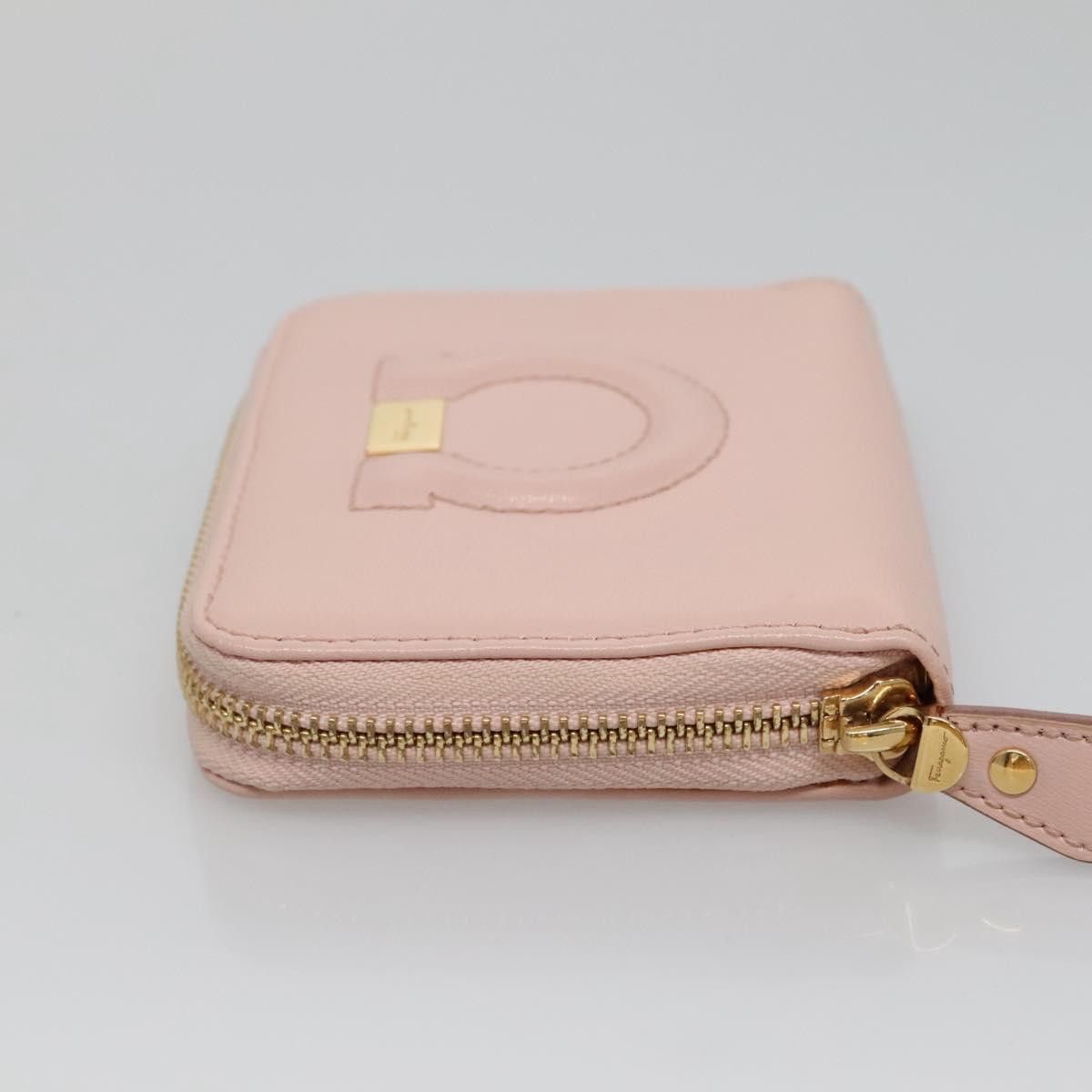 Salvatore Ferragamo Gancio Pink Leather Wallet (Pre-Owned) Size ONE SIZE - 4 Thumbnail
