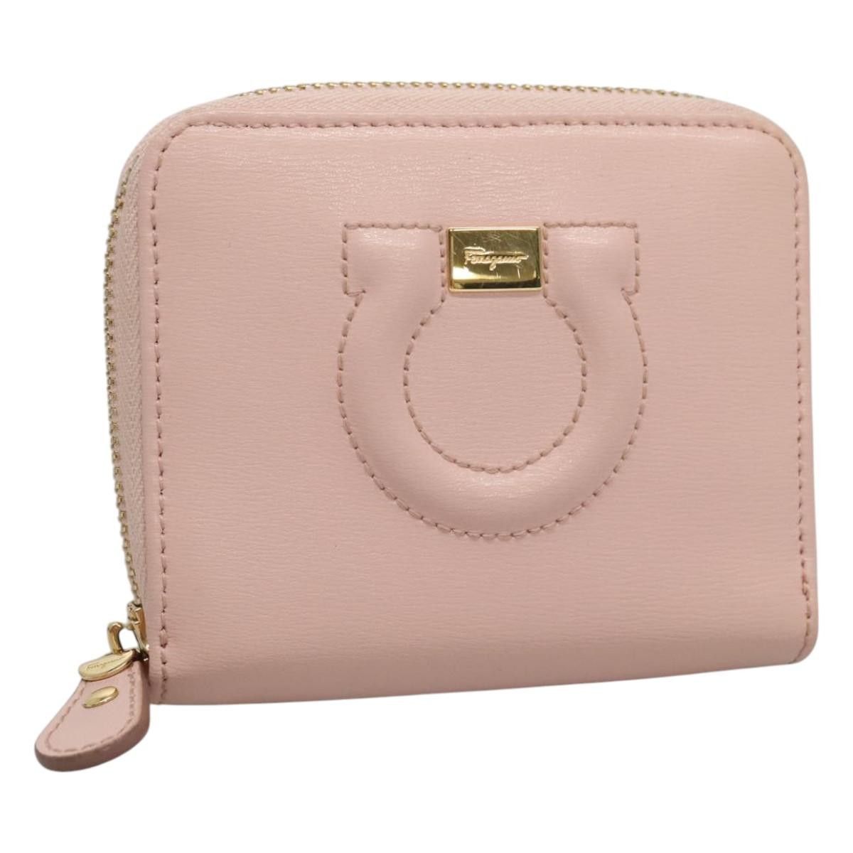 Salvatore Ferragamo Gancio Pink Leather Wallet (Pre-Owned) Size ONE SIZE - 19 Thumbnail