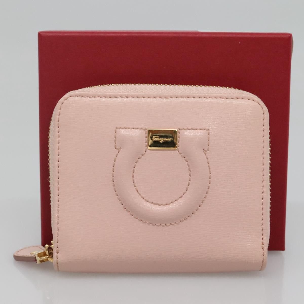 Salvatore Ferragamo Gancio Pink Leather Wallet (Pre-Owned) Size ONE SIZE - 18 Thumbnail