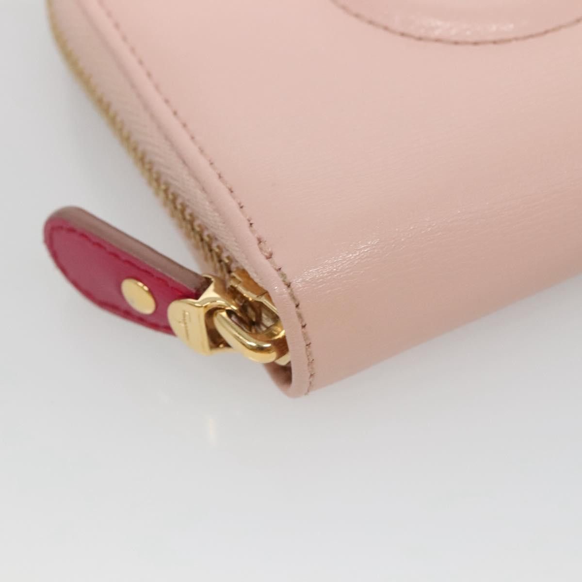 Salvatore Ferragamo Gancio Pink Leather Wallet (Pre-Owned) Size ONE SIZE - 8 Thumbnail