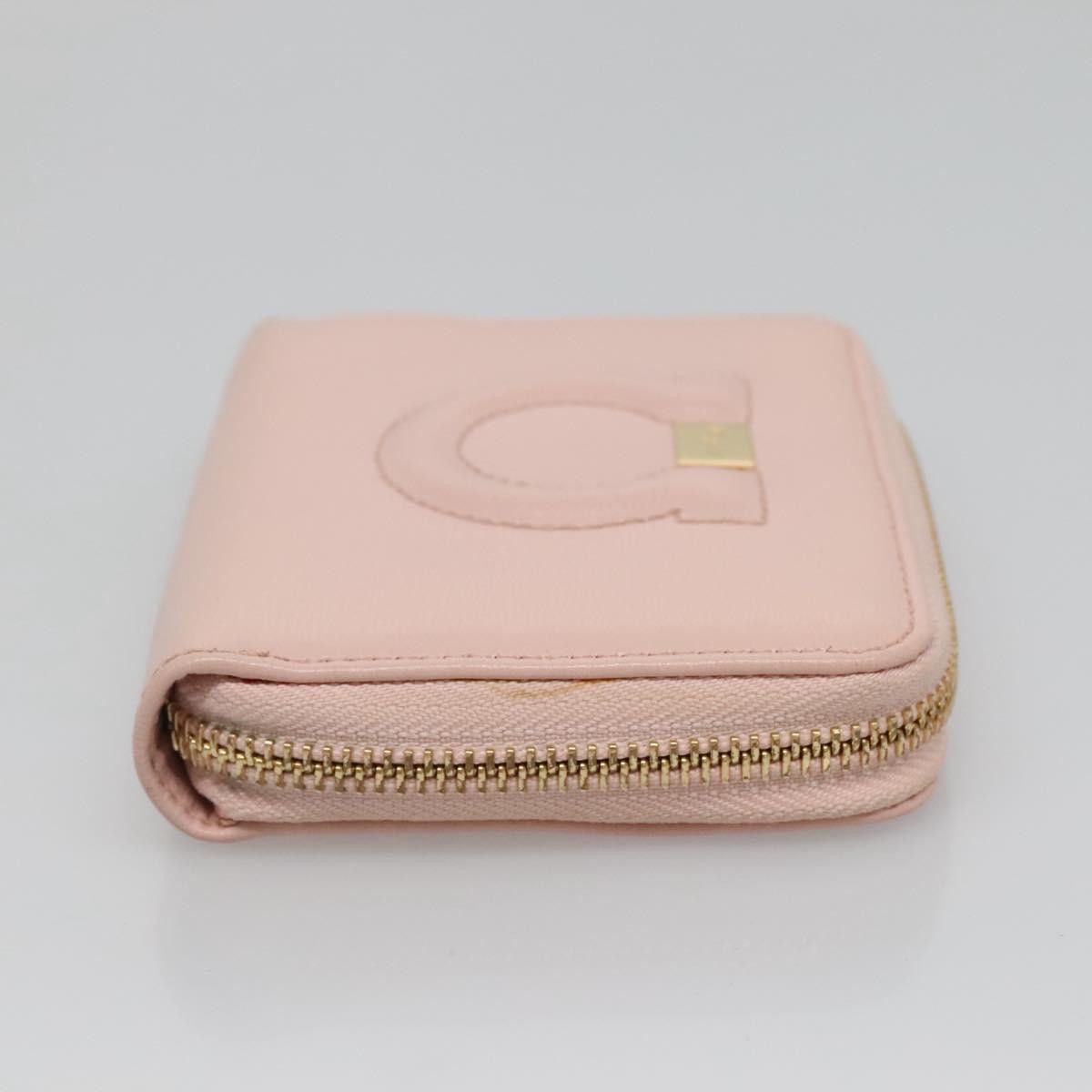 Salvatore Ferragamo Gancio Pink Leather Wallet (Pre-Owned) Size ONE SIZE - 3 Thumbnail
