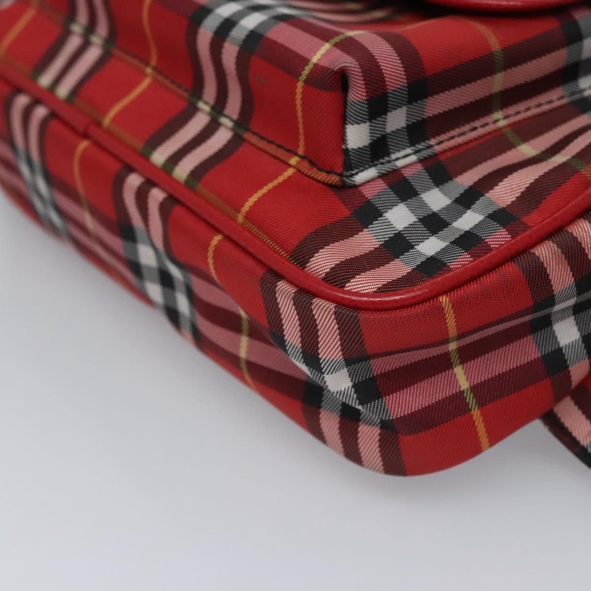 Burberry Nova Check Red Synthetic Shoulder Bag (Pre-Owned) Size ONE SIZE - 8 Thumbnail
