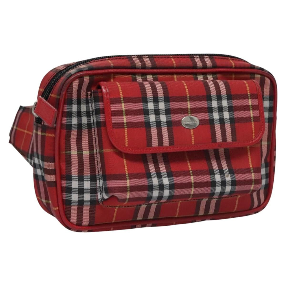 Burberry Nova Check Red Synthetic Shoulder Bag (Pre-Owned) Size ONE SIZE - 20 Thumbnail