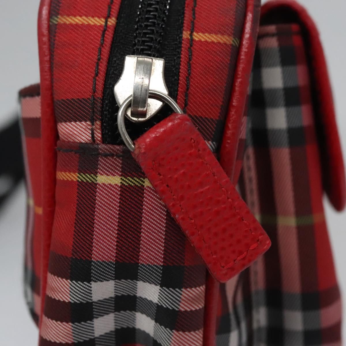 Burberry Nova Check Red Synthetic Shoulder Bag (Pre-Owned) Size ONE SIZE - 11 Thumbnail