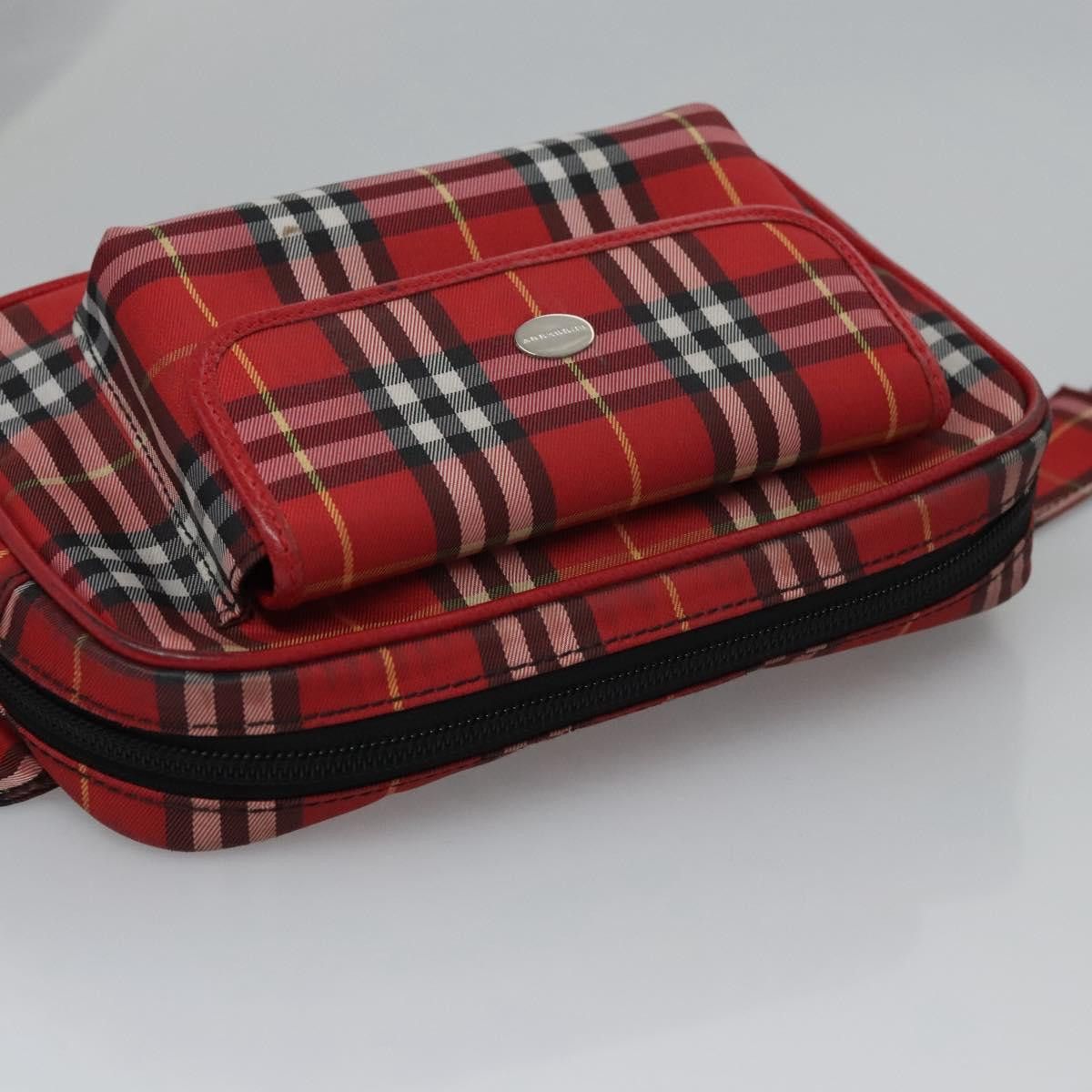 Burberry Nova Check Red Synthetic Shoulder Bag (Pre-Owned) Size ONE SIZE - 16 Thumbnail