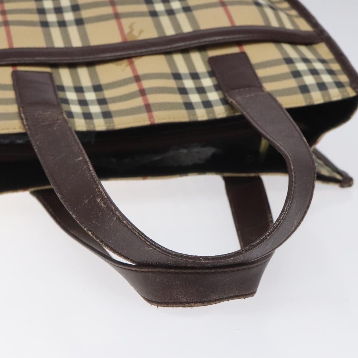 Burberry Nova Check Beige Canvas Tote Bag (Pre-Owned) Size ONE SIZE - 5 Thumbnail