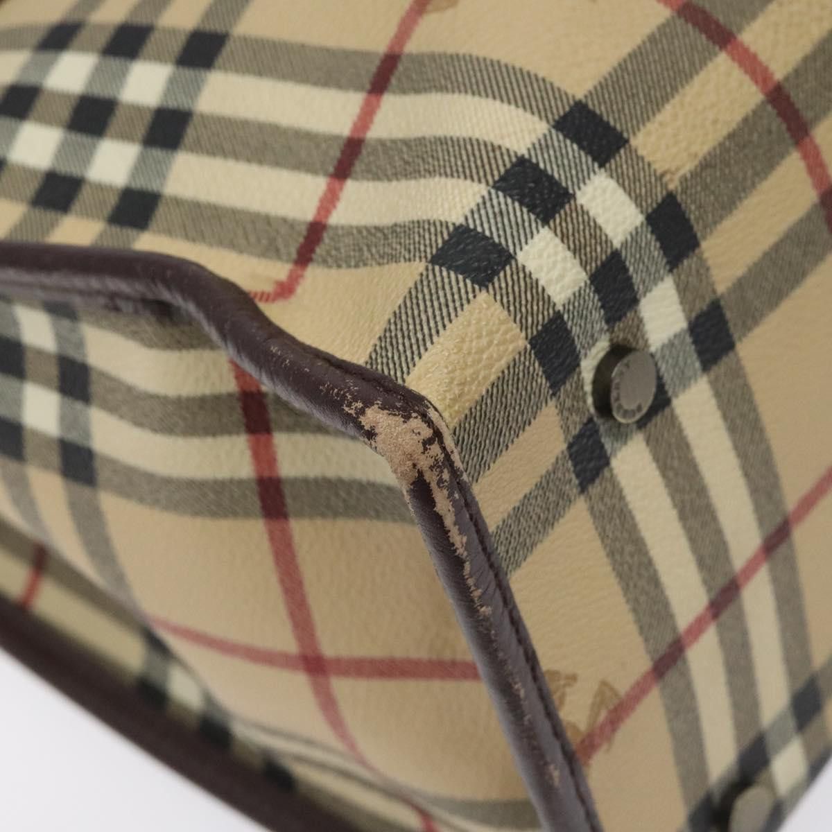 Burberry Nova Check Beige Canvas Tote Bag (Pre-Owned) Size ONE SIZE - 8 Thumbnail