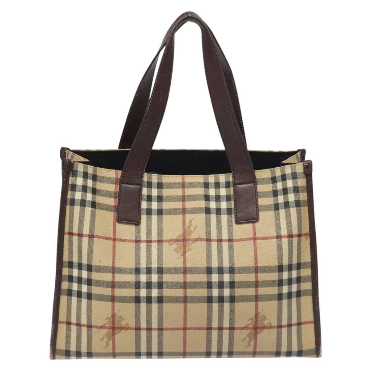 Burberry Nova Check Beige Canvas Tote Bag (Pre-Owned) Size ONE SIZE - 2 Thumbnail