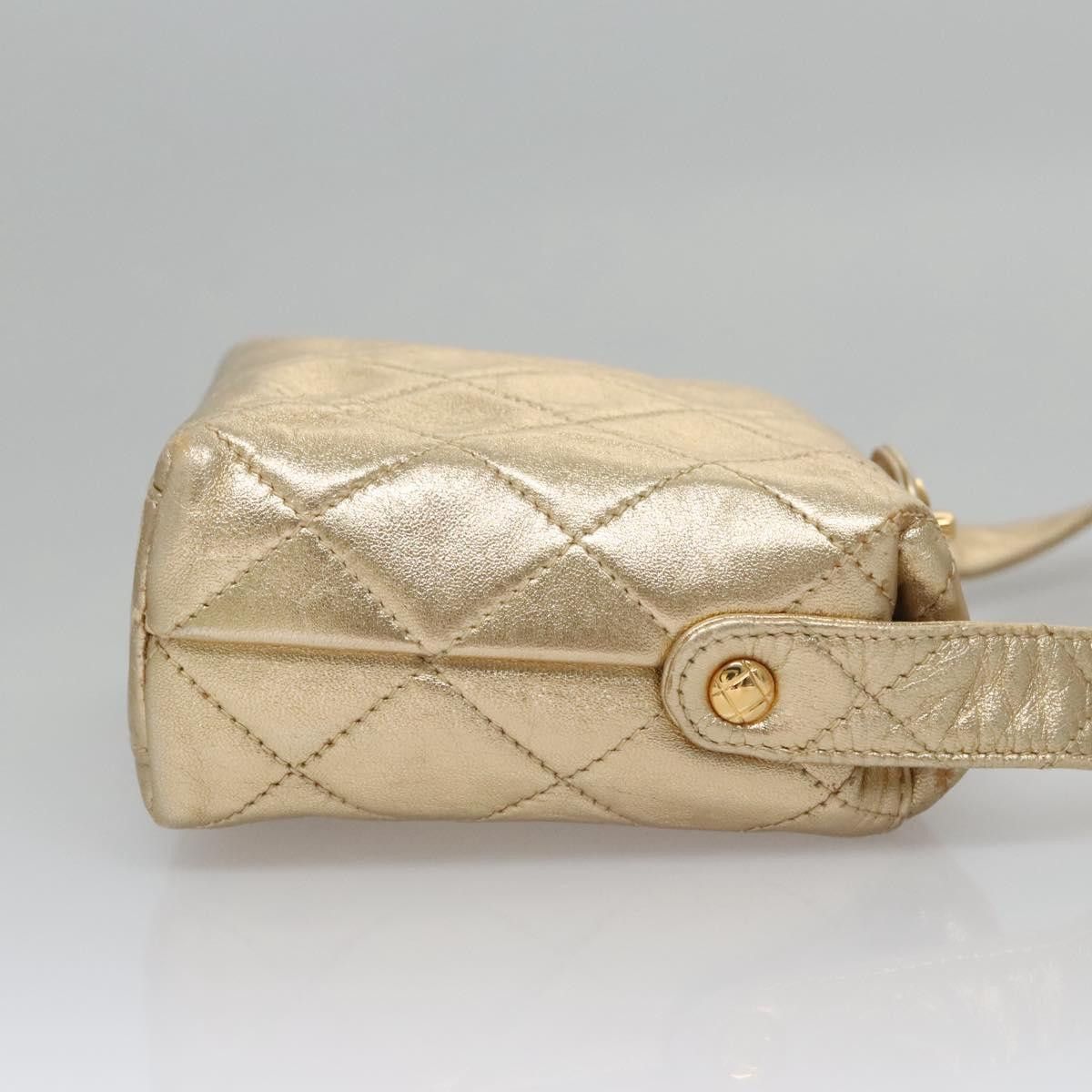 Chanel Quilted Gold Leather Shoulder Bag (Pre-Owned) Size ONE SIZE - 3 Thumbnail