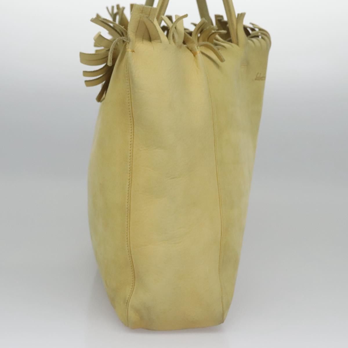 Salvatore Ferragamo Yellow Suede Tote Bag (Pre-Owned) Size ONE SIZE - 4 Thumbnail