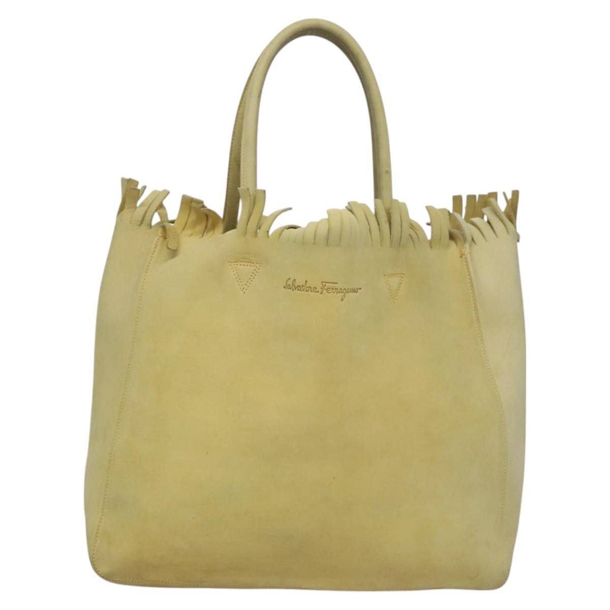 Salvatore Ferragamo Yellow Suede Tote Bag (Pre-Owned) Size ONE SIZE - 15 Thumbnail
