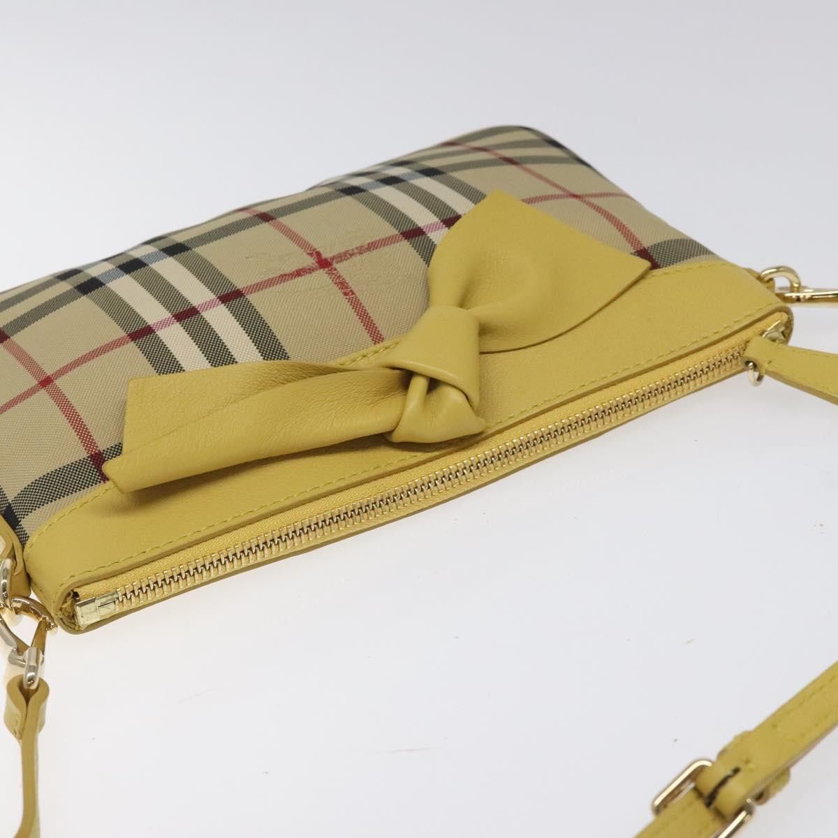 Burberry Nova Check Beige Canvas Shoulder Bag (Pre-Owned) Size ONE SIZE - 13 Thumbnail