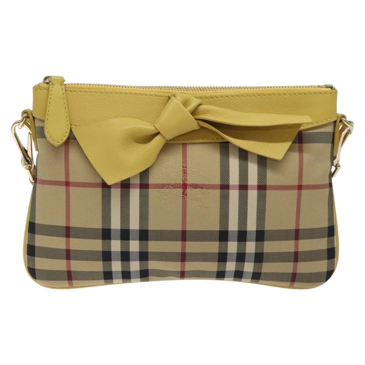 Burberry Nova Check Beige Canvas Shoulder Bag (Pre-Owned) Size ONE SIZE - 16 Thumbnail