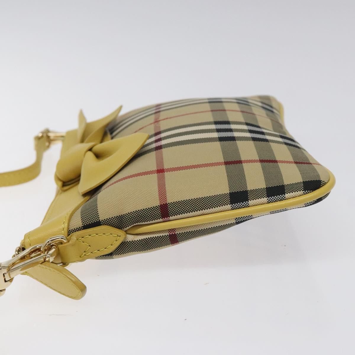 Burberry Nova Check Beige Canvas Shoulder Bag (Pre-Owned) Size ONE SIZE - 4 Thumbnail