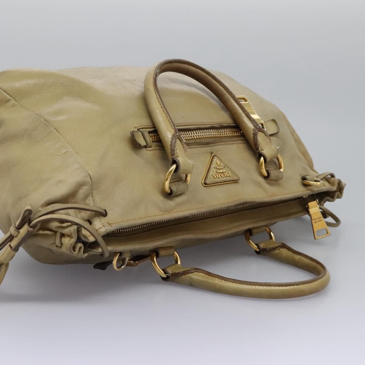 Prada Vitello Beige Leather Handbag (Pre-Owned) Size ONE SIZE - 20 Thumbnail