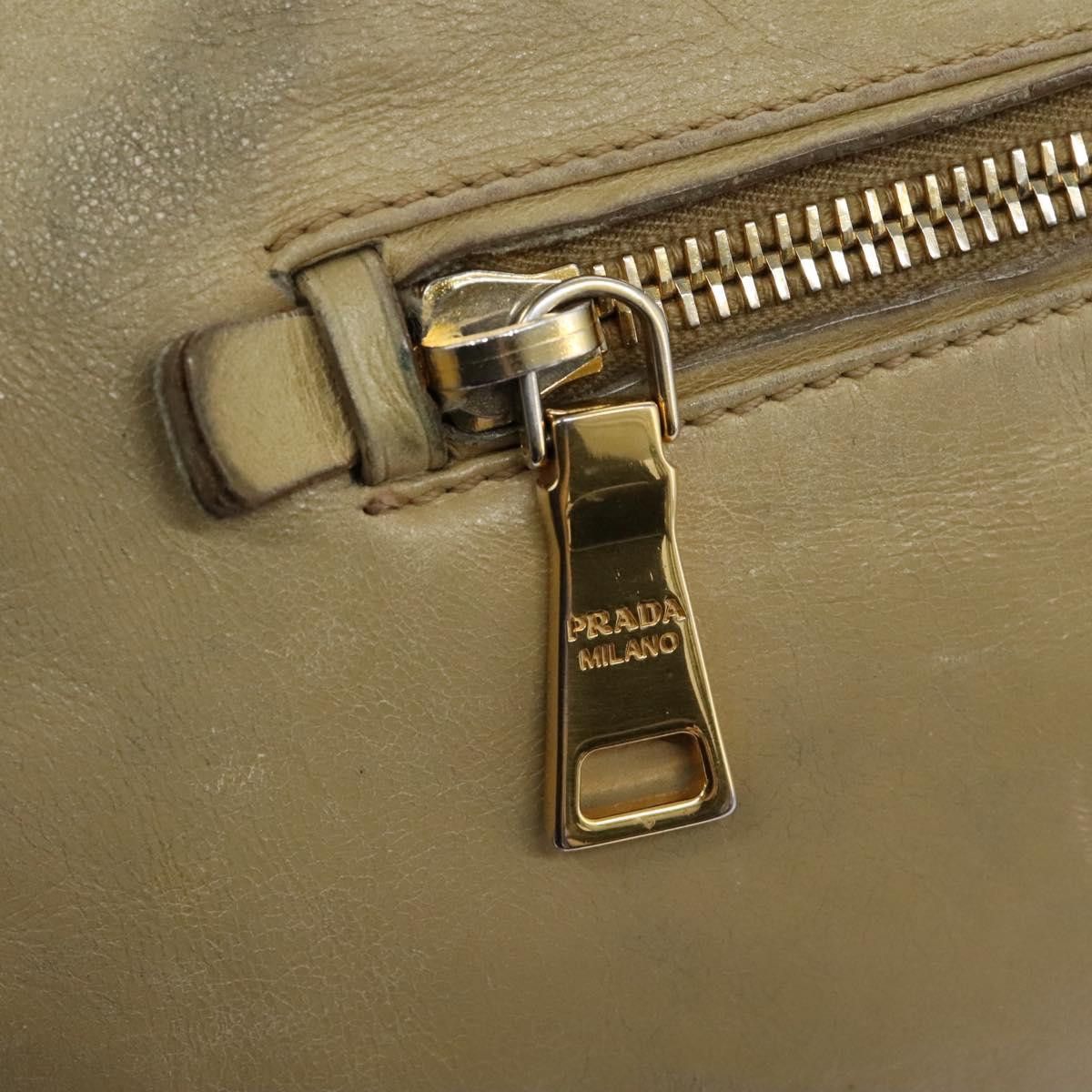 Prada Vitello Beige Leather Handbag (Pre-Owned) Size ONE SIZE - 11 Thumbnail