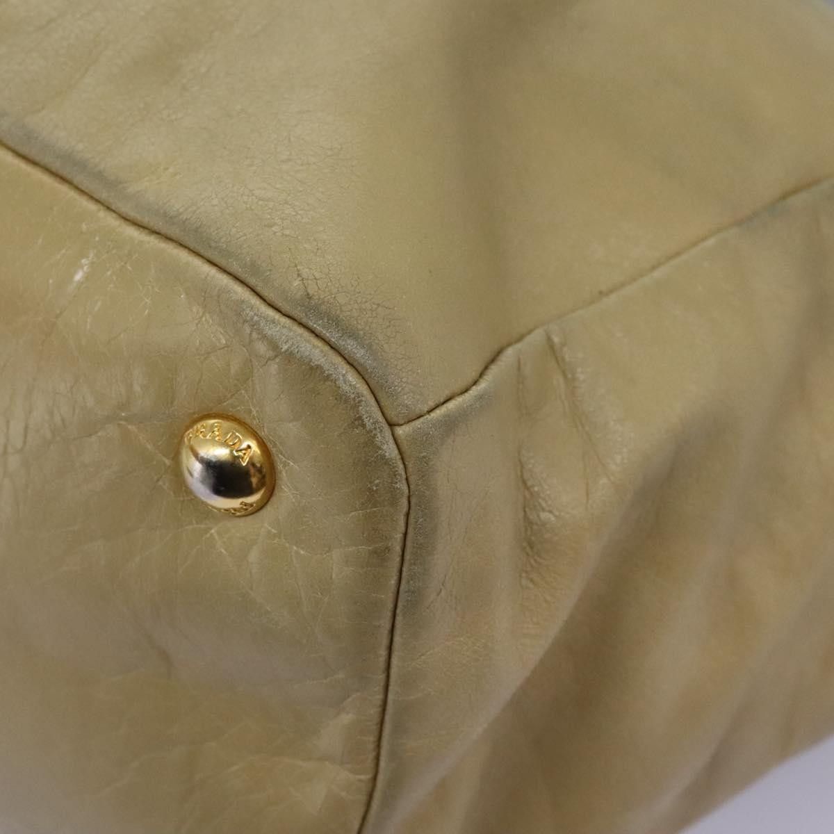 Prada Vitello Beige Leather Handbag (Pre-Owned) Size ONE SIZE - 8 Thumbnail