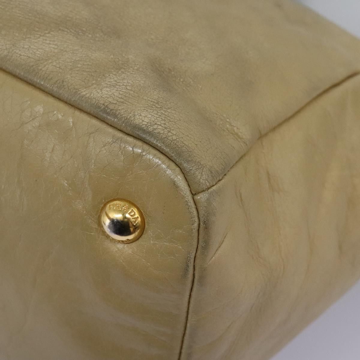 Prada Vitello Beige Leather Handbag (Pre-Owned) Size ONE SIZE - 10 Thumbnail