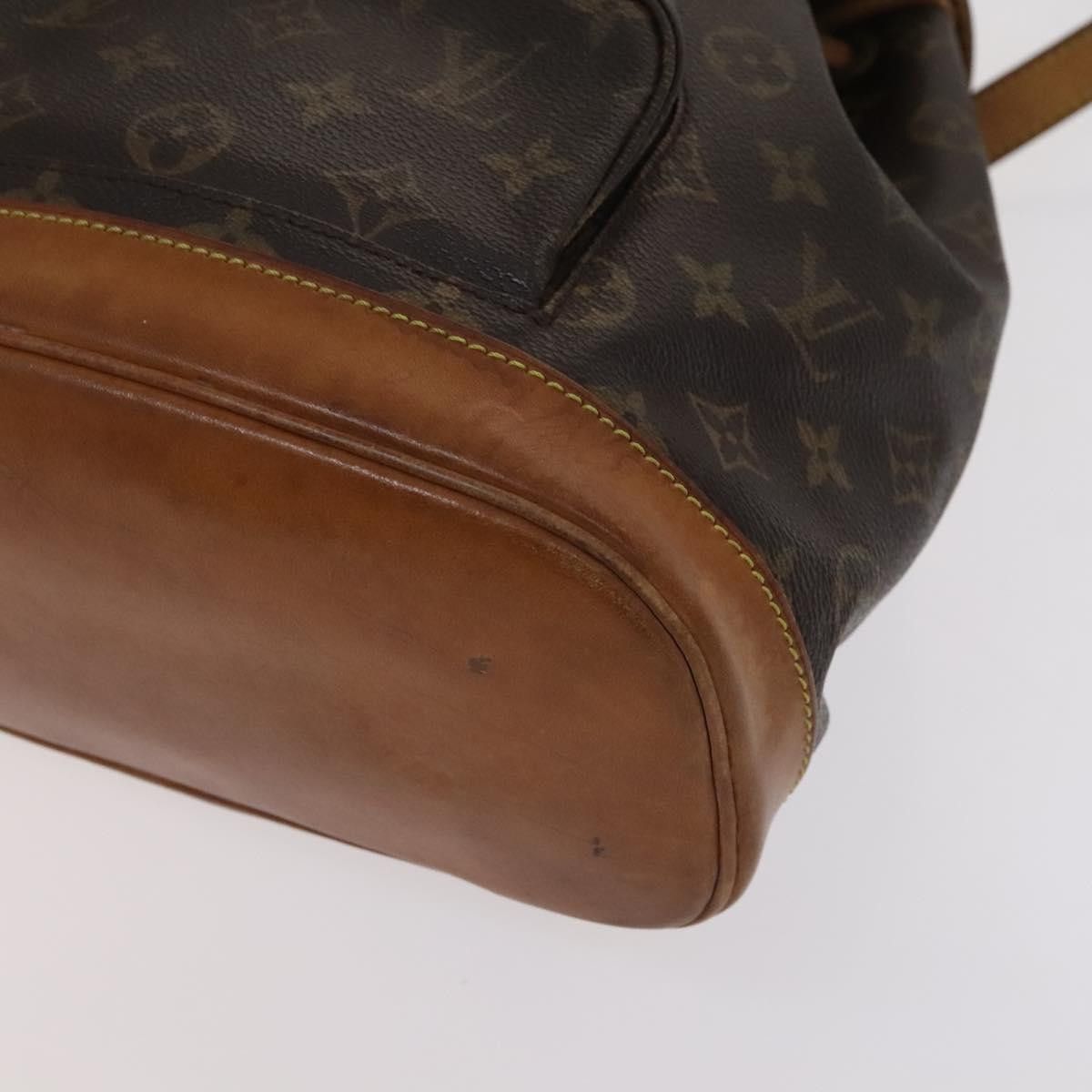 Louis Vuitton Montsouris Mm Brown Canvas Backpack Bag (Pre-Owned) Size ONE SIZE - 10 Thumbnail